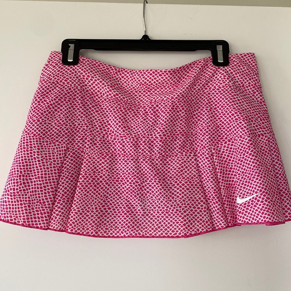 Nike Pink and White Printed Mini Skirt